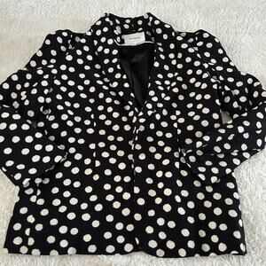 Emerson Fry Womens Paris Jacket Polka a Dot Size S *Missing Belt* Made in USA